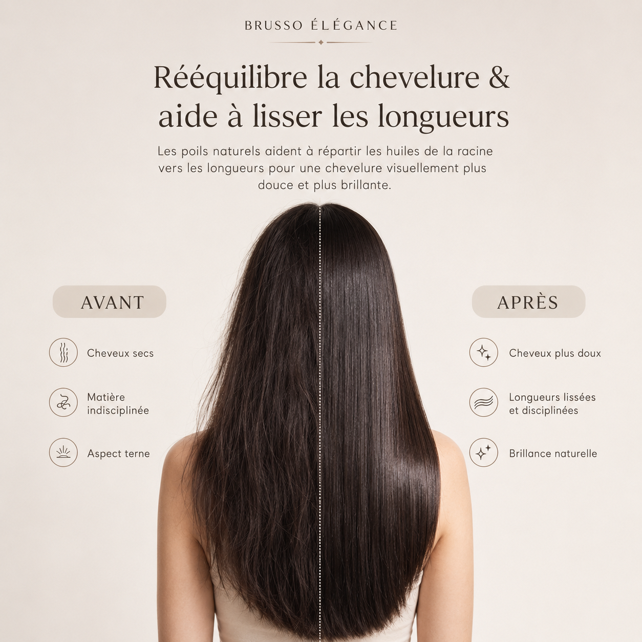 Brosse pour cheveux doux !