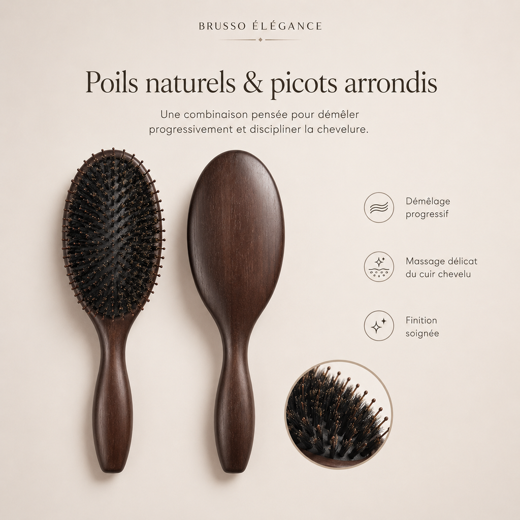 Brosse pour cheveux doux !