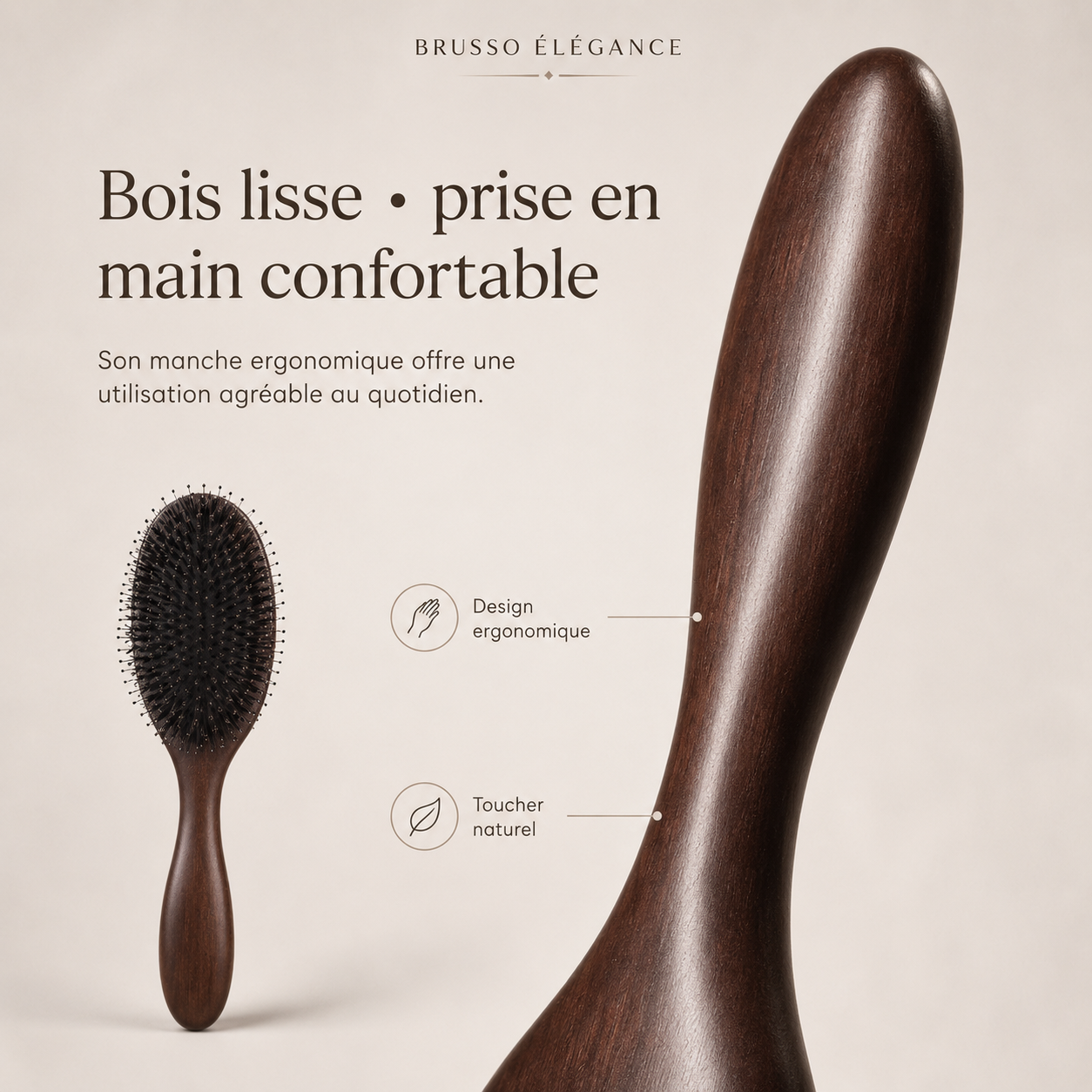 Brosse pour cheveux doux !